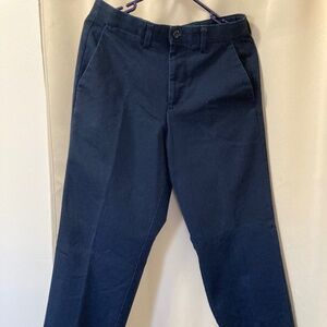 Dockers Flat Front Straight Pant Slacks 30 x 30 Mens Navy Stretch Waistband